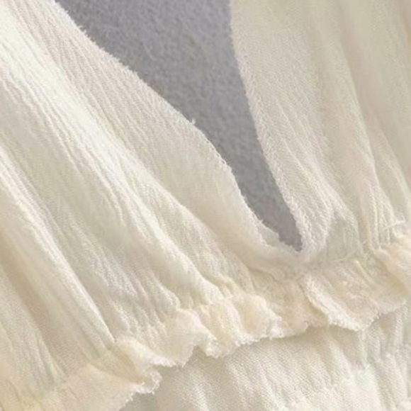 **FP Cream Boho Halter Mini Dress - Picture 3 of 15